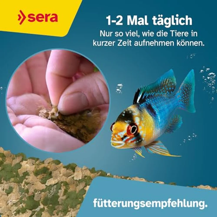 sera Vipan Flakes, Fischfutter für Zierfische mit 4% Insektenmehl, 100 ml | Naturnahe Ernährung & gesundes Wachstum – Bild 3