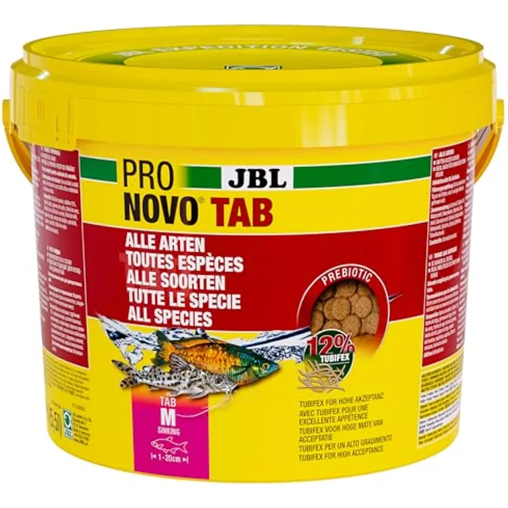 JBL PRONOVO TAB, Futtertabletten für Aquarienfische von 1-20 cm, naturbelassen mit hoher Akzeptanz, 5,5 l