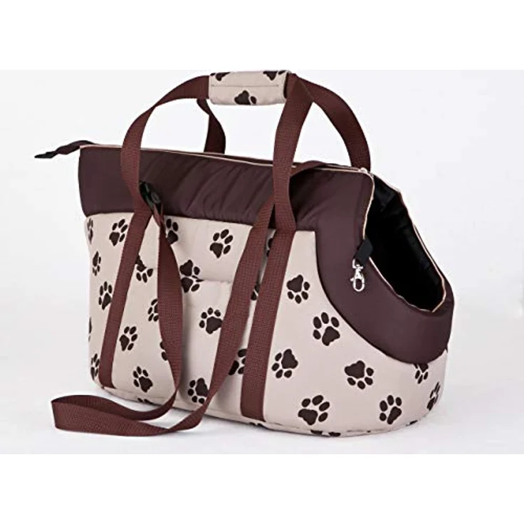 PillowPrim Hundetasche Tragetasche für kleine und mittlere Hunde, Welpen, Katzen – Größe S, langlebig aus Möbelstoff, leicht zu reinigen, vielseitig nutzbar – Bild 1