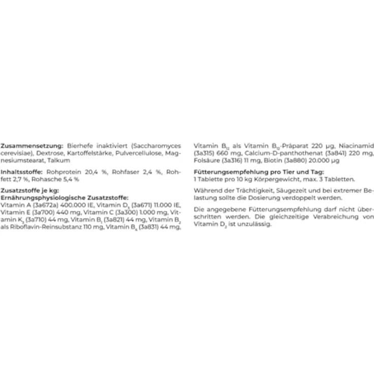 Canina V25 Vitamintabletten, 100g, fördert Blutbildung und Stoffwechsel, ideal für tragende und säugende Hündinnen – Bild 3