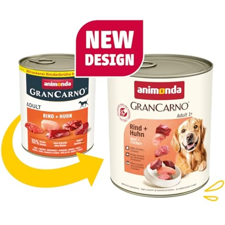 animonda GranCarno Adult Herzhafte Variation, Hunde Nassfutter mit 100% frischen, fleischlichen Zutaten, getreidefrei, 6 x 800 g – Bild 4