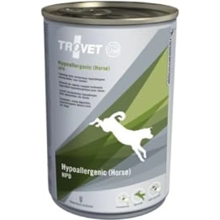 Trovet Hypoallergenic Pferd-Kartoffel HPD, Diätalleinfutter für Hunde mit Futtermittelunverträglichkeiten, 12 x 400 g, getreidefreie Rezeptur