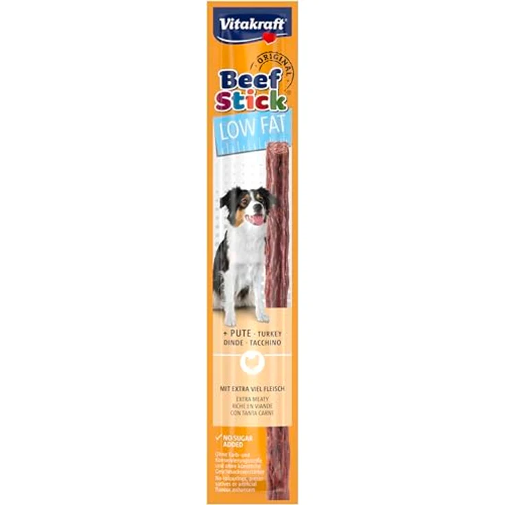 Vitakraft Beef Stick Low Fat, Hundeleckerli für Hunde mit Gewichtsproblemen, ohne Zuckerzusatz, 50x12g – Bild 3