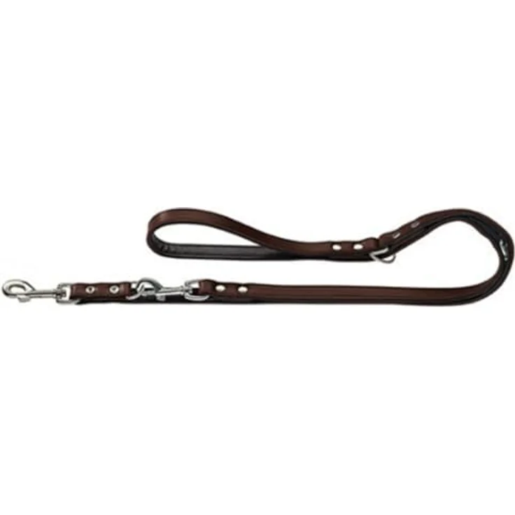 Hunter Hunde-Leine verstellbar Basic braun-schwarz 13-200 – Bild 2