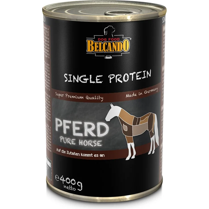 Belcando Single Protein Pferd, Monoprotein Nassfutter für Hunde, 6x400g