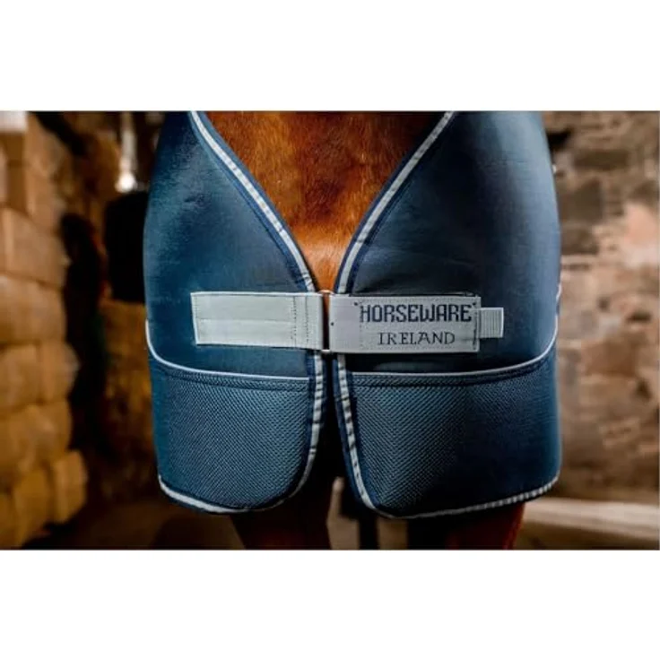 Horseware Dry Liner Abschwitzdecke 50g, navy/silver, schnelles Trocknen, Deckengröße 140 cm / 6'3 – Bild 2