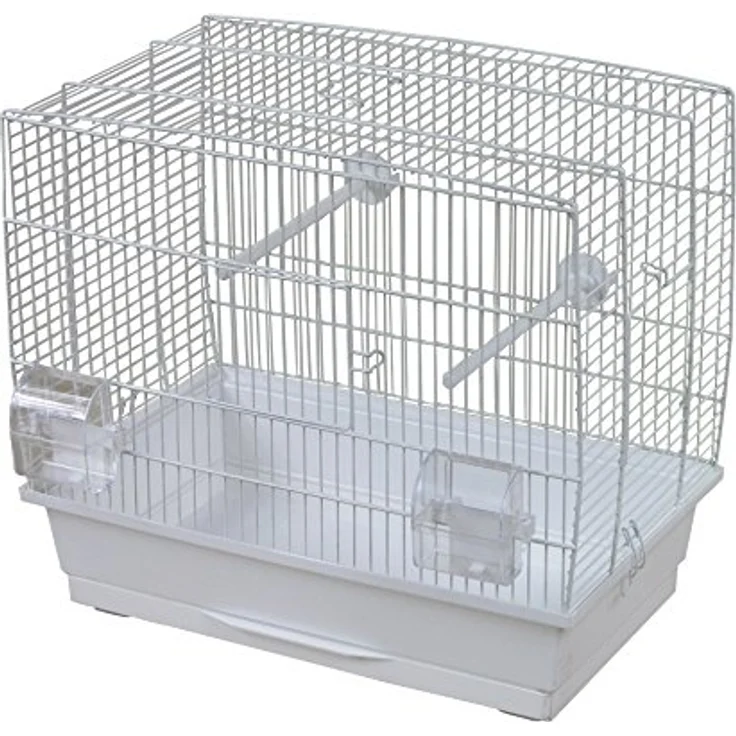 duvoplus DUVO+ 493/052 Käfig Natalia 2, weiß, geräumiger Vogelkäfig für kleine bis mittelgroße Vögel – Bild 2