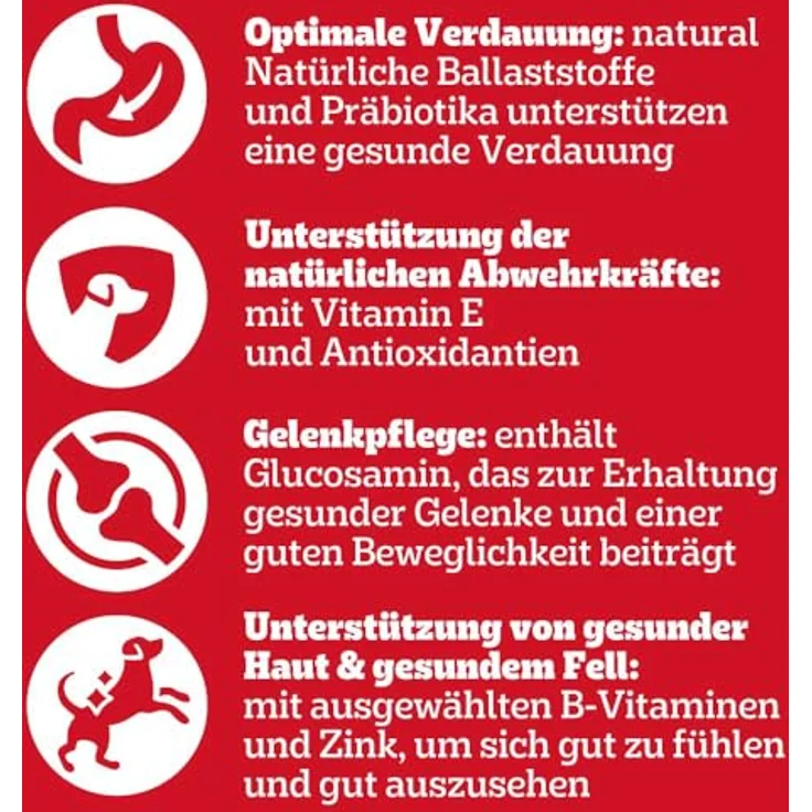 Pedigree DOGCARE Hundefutter Portionsbeutel Vitality+ Chunks in Soße, adult, 4 x 12 x 85g, mit Glucosamin und natürlichen Zutaten – Bild 3