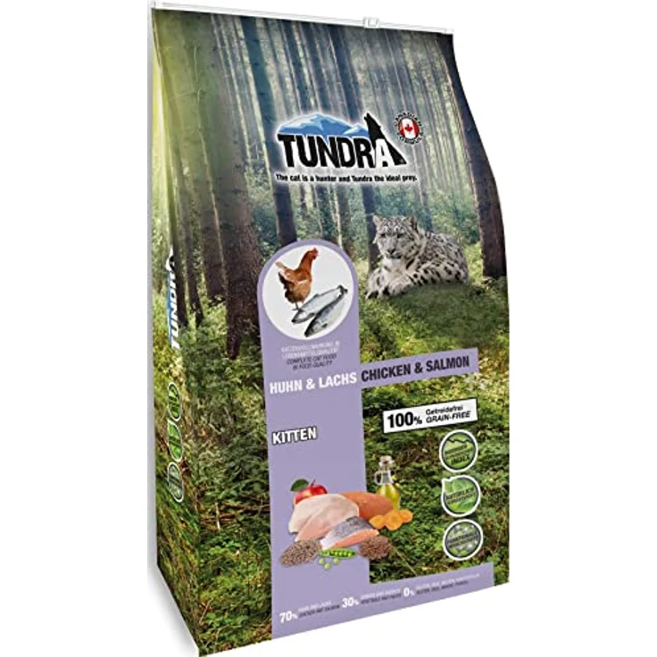 Tundra Cat Kitten Huhn und Lachs, Artgerechtes Trockenfutter in Lebensmittelqualität für heranwachsende Katzen, 1,45kg – Bild 2