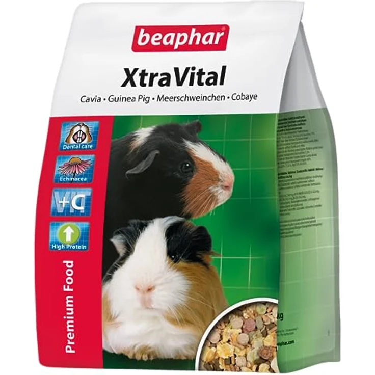 BEAPHAR XtraVital Meerschweinchen Futter, 2,5 kg, mit Alfalfa und extra Vitamin C zur Gesundheitsförderung und Mangelvorbeugung – Bild 1