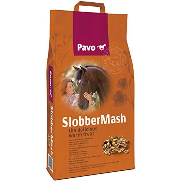 Pavo Slobber Mash 6kg, Geschmackloses Mash für Senioren-Pferde, reich an Vitaminen und Leinsamen, unterstützt Fellwechsel