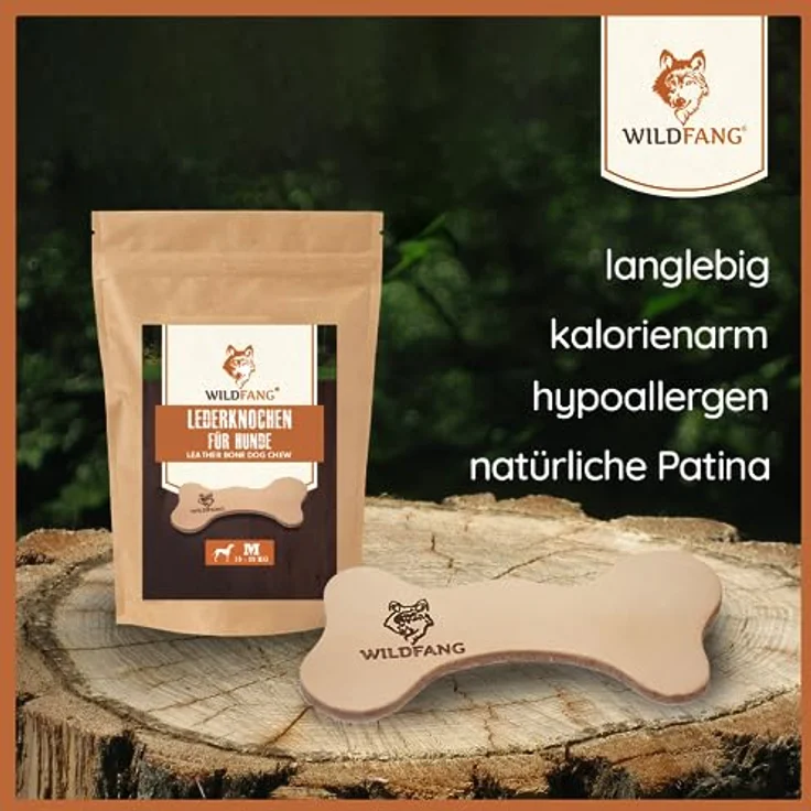Wildfang® Willkommen Streuner Kauspielzeug Set für Hunde – Natur Hundespielzeug mit Hartkäse Kaustange, Kauwurzel Baumheide, Leder Kauknochen & Kaffeeholz für kleine Hunde – Bild 4