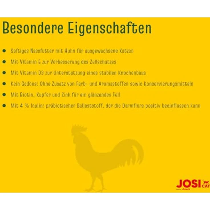 JosiCat Paté mit Huhn, Premium Nassfutter für Katzen, getreidefrei, 32 x 100 g, mit Vitaminen D3 & E, in Deutschland hergestellt – Bild 4