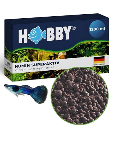 HOBBY Aquaristik Humin superaktiv, 1200 ml konzentrierter Aquarientorf, Wasseraufbereiter für gesunde Fische und Pflanzen, ideal für Süß- und Meerwasseraquarien