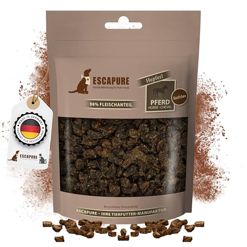 Escapure ESCAPURE Softies, Hunde Leckerli aus Pferdefleisch, 98% Muskelfleisch, getreidefrei, ohne künstliche Zusatzstoffe, 150g