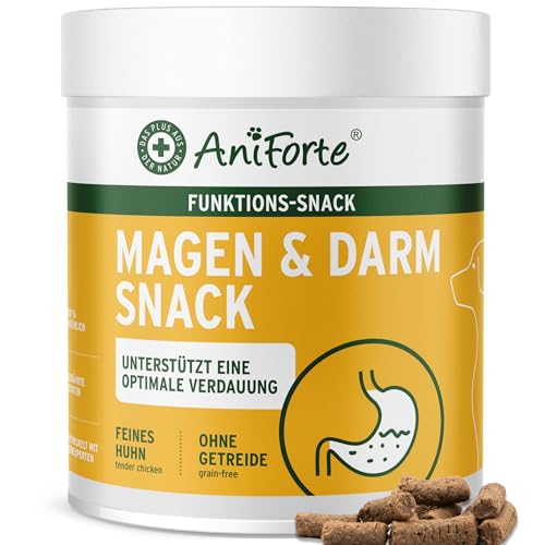 AniForte Magen & Darm Snack für Hunde 300g, getreidefreie Verdauungssnacks mit Probiotika, Heilmoor, fördert Darmregulierung, verbessert Kotbeschaffenheit, ohne Zucker