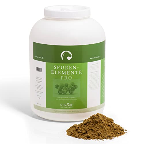 STRÖH Spurenelemente Pro Pferd (4kg) • Mineralfutter mit Zink, Mangan, Eisen, Kupfer, Selen, Jod und Cobalt • Ergänzt mit Kräutern für bessere Verdauung und Wohlbefinden