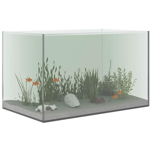vidaXL Aquarium mit Speicher Transparent, rechteckiges 50 x 30 x 30 cm Glasbecken, modernes Design für Zuhause und Büro, pflegeleicht und robust