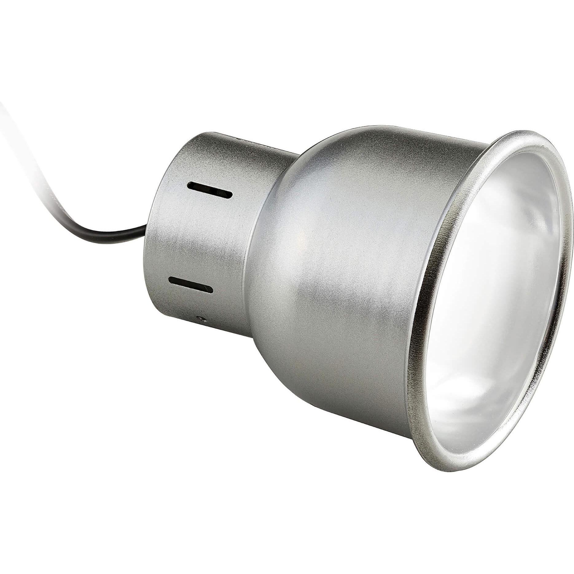 Exo Terra Reptile Dome NANO Ø 10 cm, Terrariumbeleuchtung mit Halterung (UVB), hochglanzverspiegelter Reflektorlampe, hitzebeständiger Keramikfassung und 180 cm Netzkabel