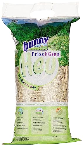 BunnyNature FrischGras Heu, 750 g - Natürliche Pflanzenvielfalt, staubarm und reich an Fasern, schonend getrocknet