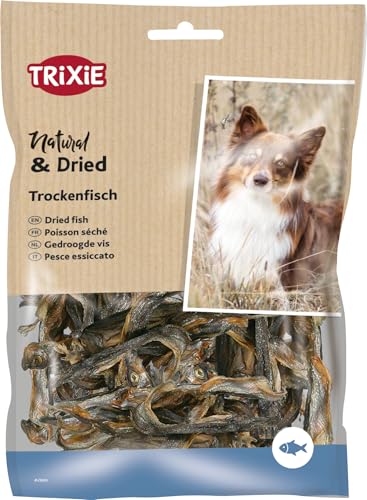 Trixie Trockenfisch-Sprotten, 3 x 400 g, 100% getrocknete Fisch-Sprotten, hoher Eiweißgehalt, ideal für Hunde mit Futterunverträglichkeiten