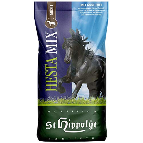 St. Hippolyt Hesta Mix Müsli, Pferdefutter mit hochbioverfügbaren Spurenelementen, haferfrei und schnell im Fütterungserfolg