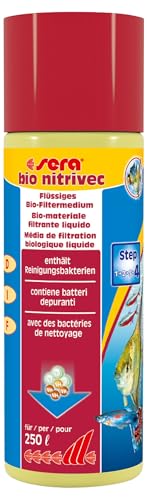 sera Bio nitrivec 100 ml, Flüssigfiltermedium gegen Ammonium und Nitrit, ideal für gesunde Aquarien, schafft Siedlungsfläche für nützliche Bakterien