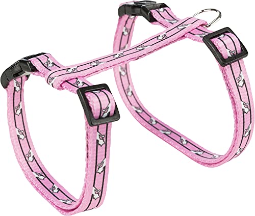 TRIXIE Katzengeschirr mit Leine, stufenlos verstellbar für Bauchumfang 27-45 cm, 1,20 m Leine, Schnappverschlüsse, Bolzenhaken, diverse Farben - zufällige Auswahl - 4142