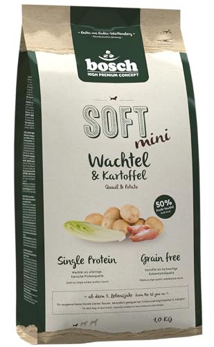 Bosch SOFT Mini Wachtel und Kartoffel, Trockenfutter für kleine Hunde, 2,5kg