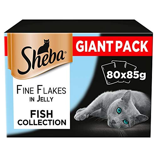 Sheba Multipack Giant-Pack Delikatesse in Gelee, Fisch Variation MSC, 80x85g Portionsbeutel