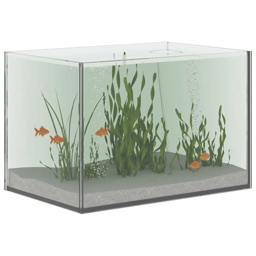 vidaXL Aquarium mit Speicher, 30 x 20 x 20 cm, modernes rechteckiges Design aus transparentem Glas, pflegeleicht und stoßfest