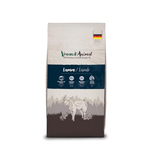 Venandi Animal Lamm - Trockenfutter für Katzen, Sparpaket 3 x 1,5 kg, getreidefrei, reich an tierischem Protein, Qualität aus Deutschland