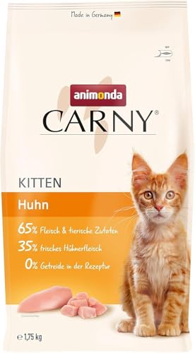 Animonda Carny Trockenfutter Katze Kitten, Huhn, 1,75 kg, ohne Getreide, leicht verdaulich, hoher Fleischanteil