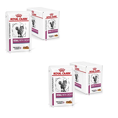 Royal Canin Veterinary RENAL, Katzenfutter zur Unterstützung der Nierenfunktion, 12x85g Huhn