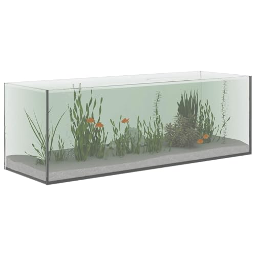 vidaXL Aquarium Transparent 60 x 20 x 20 cm, rechteckiges Glasbecken mit modernem Design für Zuhause und Büro, pflegeleicht und stabil