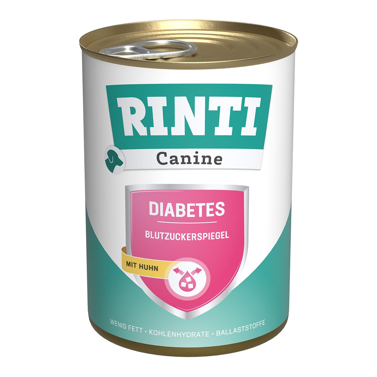 Rinti Canine Diabetes Huhn, Nassfutter zur Regulierung der Glucoseversorgung, 6x400g