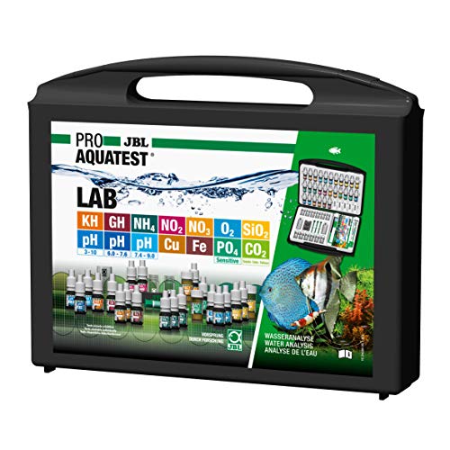 JBL ProAquaTest Lab, Aquarium-Wassertestset mit 13 Tests, Glasküvetten und CO2-Tabelle