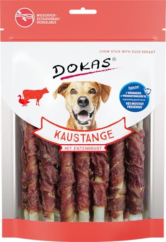 Dokas Kaustange mit Entenbrust, 3 x 200 g, natürlicher Hundesnack, fettarm, ohne Getreide, zur Förderung der Zahnhygiene