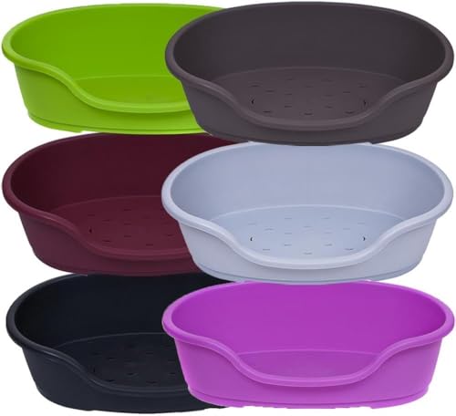 adena Hundekorb Kunststoff 81 cm, robustes Hundebett mit Anti-Rutsch-Füßen und optimaler Bodenbelüftung, wetterfest