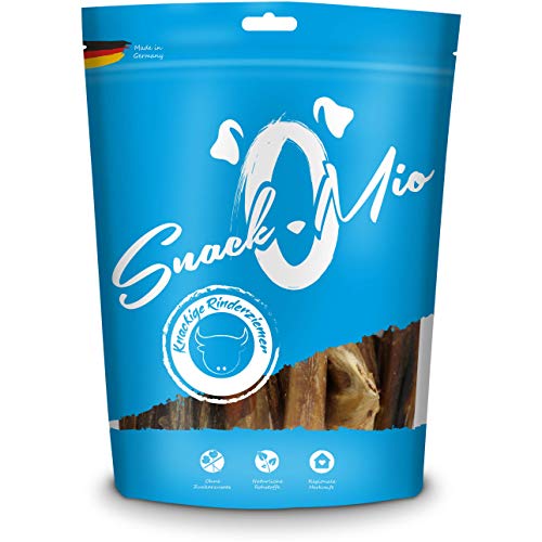SnackOMio Premium Hundesnack, knackige Rinderziemer, getreidefrei, 10 Stück (1 x 450 g)