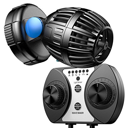 SunSun CW-110, Strömungspumpe 500-4000 l/h mit einstellbarer Wellenform und Tageslichtsensor, 10 W