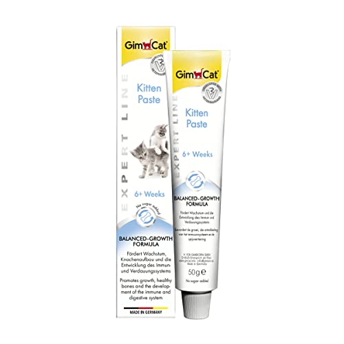 GimCat EXPERT LINE Kitten Paste, Funktionaler Katzensnack zur Förderung von Wachstum und Immunentwicklung, 1 Tube (50 g)