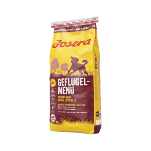JOSERA Geflügel-Menü, Premium Trockenfutter für Hunde, 12,5 kg, weizenfrei, glutenfreie Rezeptur mit Mais & Reis, gut verträglich, Made in Germany