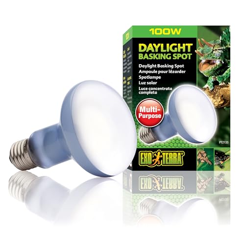 Exo Terra Tageslichtlampe mit Sonnenstrahl, Breitspektrum-Spot für Terrarien, 100 W, Weiß
