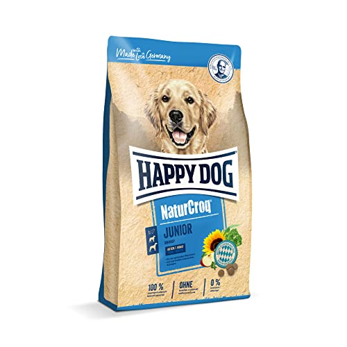Happy Dog Premium NaturCroq Junior, Trockenfutter für Junghunde ab 7 Monaten, 1kg