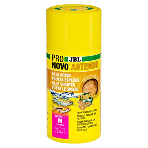 JBL PRONOVO ARTEMIO, gefriergetrocknete Artemia-Leckerbissen für Zierfische von 8-20 cm, Größe M, 100 ml