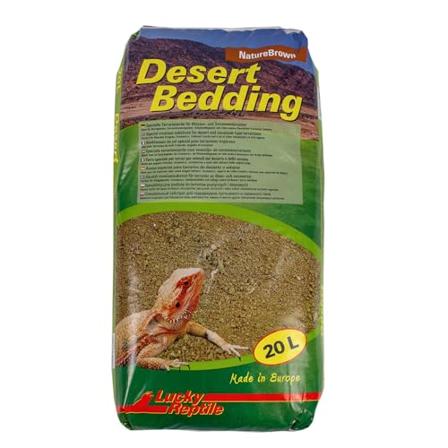 Lucky Reptile Desert Bedding, Terrarienerde für Wüsten- und Savannenterrarien, 20 l mit hohem Lehmanteil und Feuchtigkeitsspeicherung