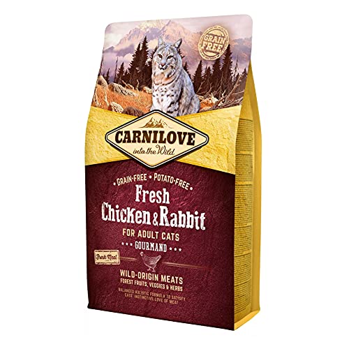 Carnilove Carnilove Fre Chicken & Rabbit, Trockenfutter für Katzen, 2 kg (20 x 100 g)