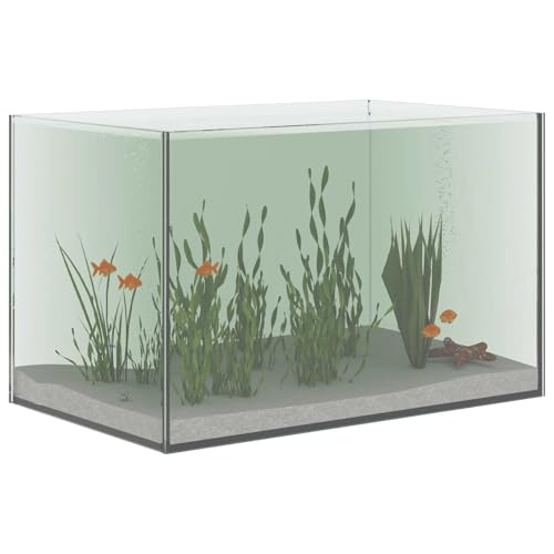 vidaXL Aquarium mit Speicher, Transparent 40 x 25 x 25 cm, modernes Glasdesign für Zuhause oder Büro, pflegeleicht und robust