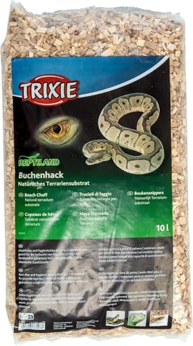 Trixie Reptiland Buchenhack 10l, Hygienisches und staubfreies Terrarien-Einstreu mit hoher Saugfähigkeit